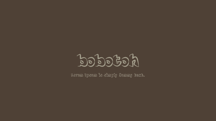 bobotoh Font