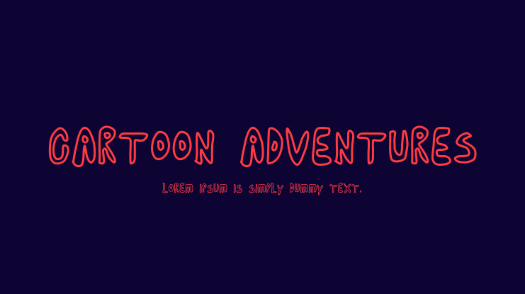 cartoon adventures Font