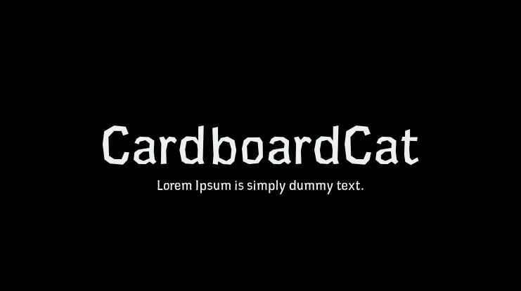 CardboardCat Font Family