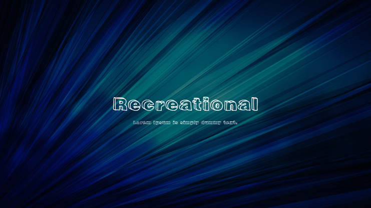 Recreational Font