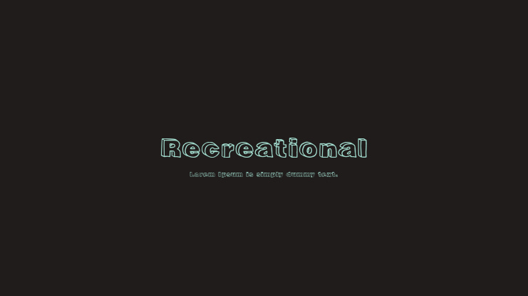 Recreational Font