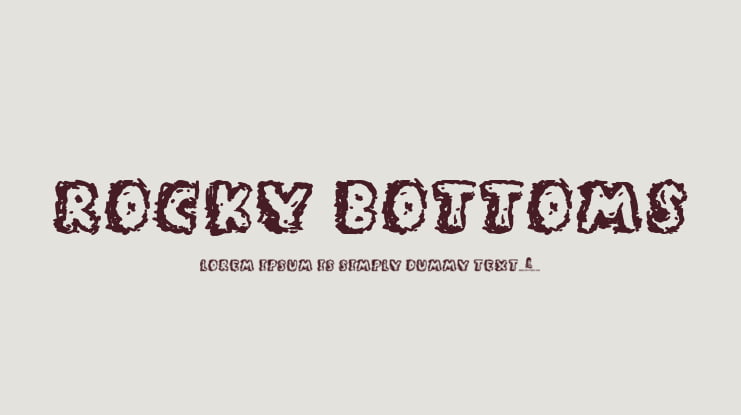 Rocky Bottoms Font
