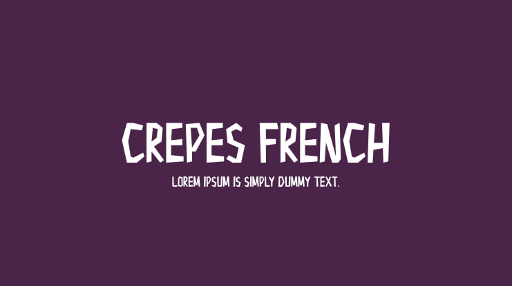 Crepes French Font