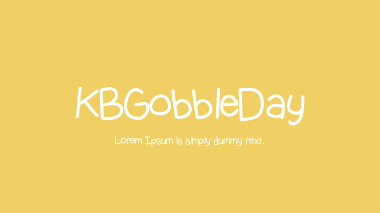KBGobbleDay Font