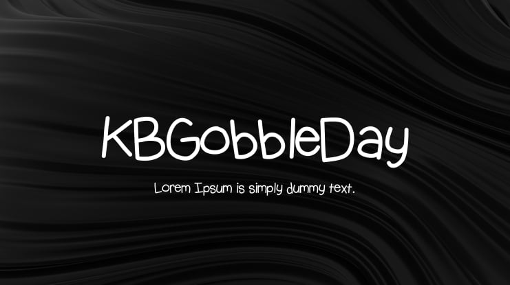 KBGobbleDay Font