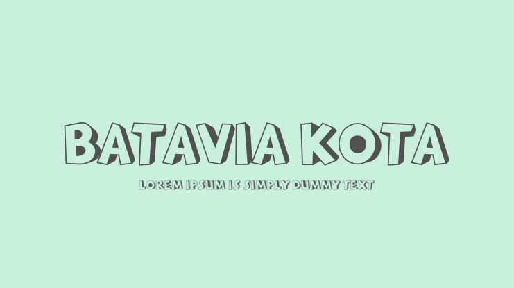 BATAVIA KOTA Font