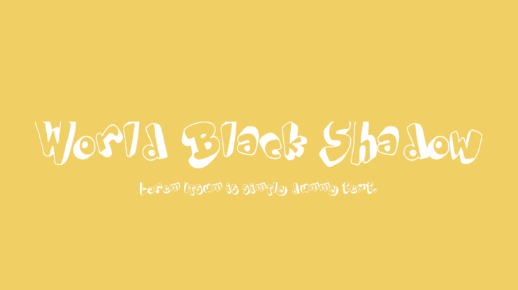 World Black Shadow Font