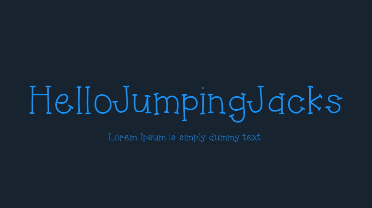 HelloJumpingJacks Font