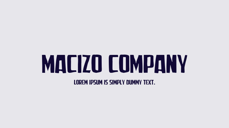 Macizo Company Font