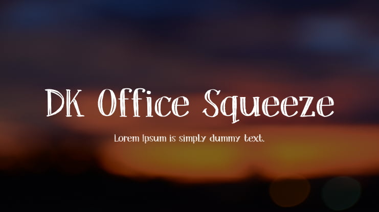 DK Office Squeeze Font