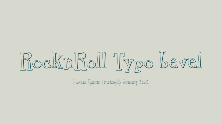 RocknRoll Typo bevel Font Family