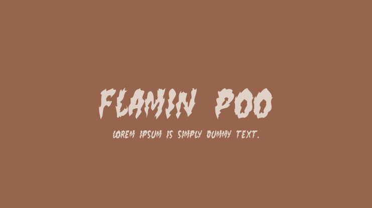 flamin poo Font
