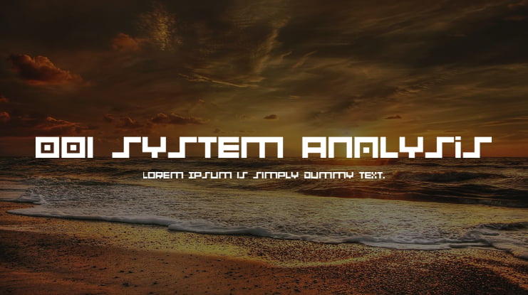 001 System Analysis Font