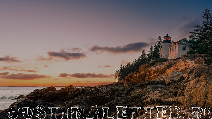 JUSTINALETTERING Font