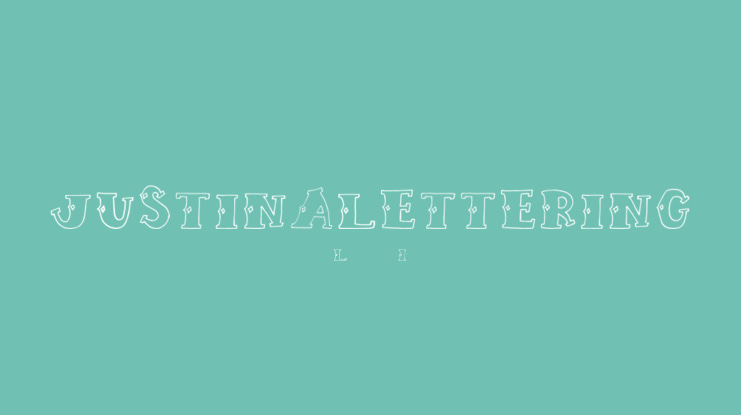 JUSTINALETTERING Font