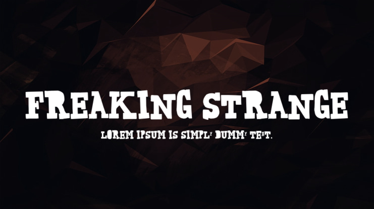 Freaking Strange Font