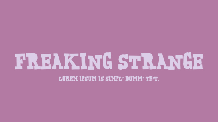 Freaking Strange Font