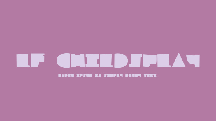 LF Childsplay Font