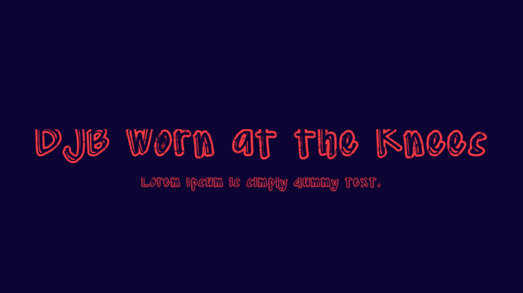 DJB Worn at the Knees Font