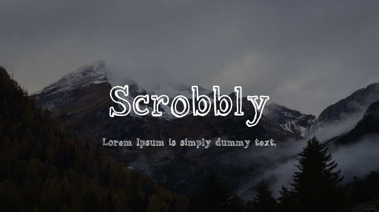 Scrobbly Font