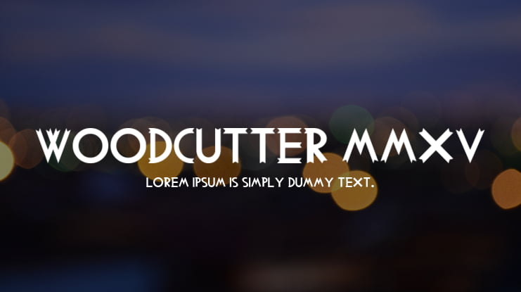 Woodcutter MMXV Font