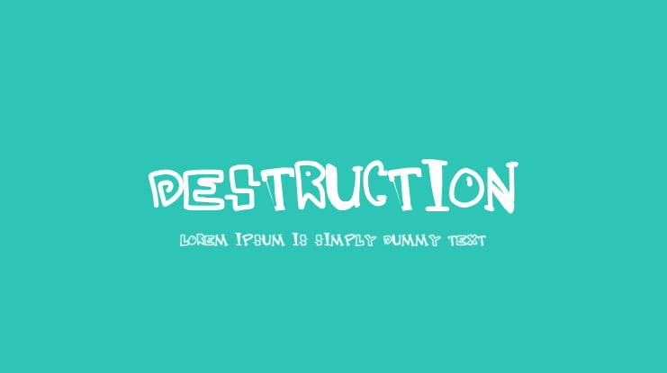 destruction Font