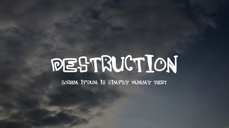 destruction Font
