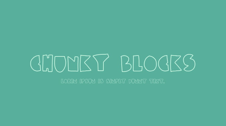 chunky blocks Font