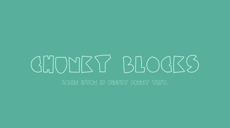 chunky blocks Font