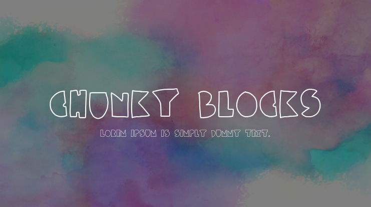 chunky blocks Font