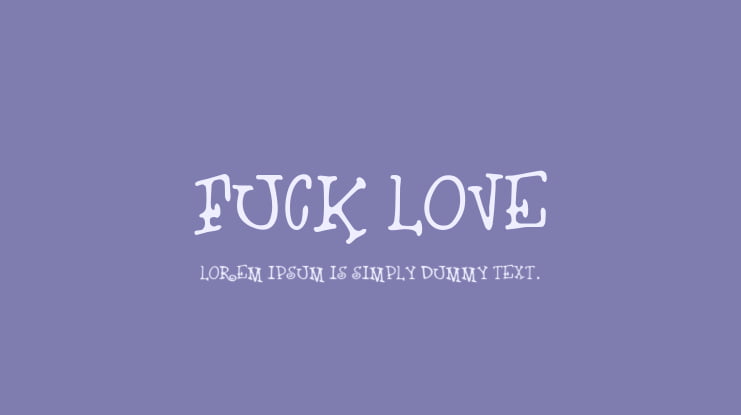 Fuck Love Font