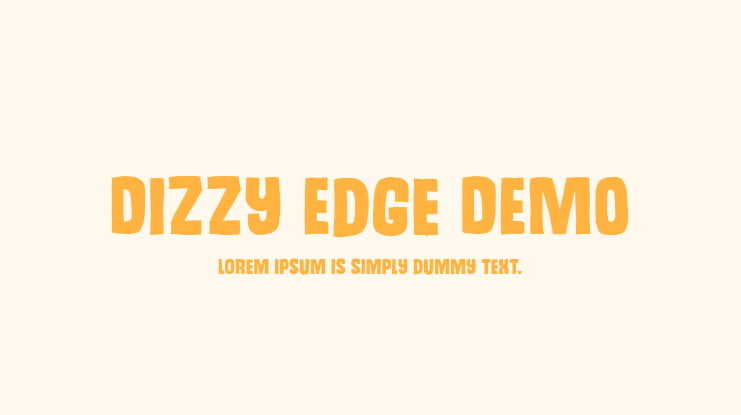 Dizzy Edge DEMO Font