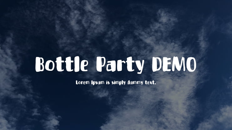 Bottle Party DEMO Font