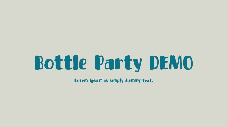 Bottle Party DEMO Font