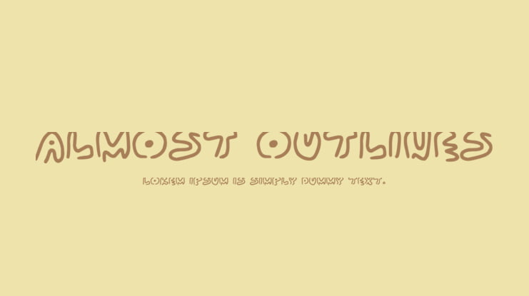 Almost Outlines Font