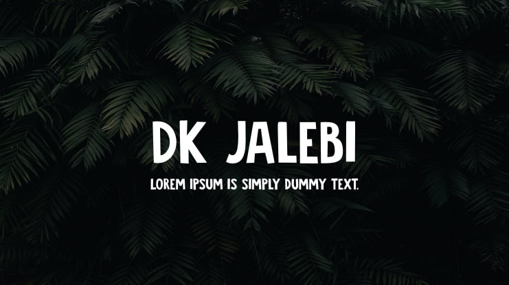DK Jalebi Font