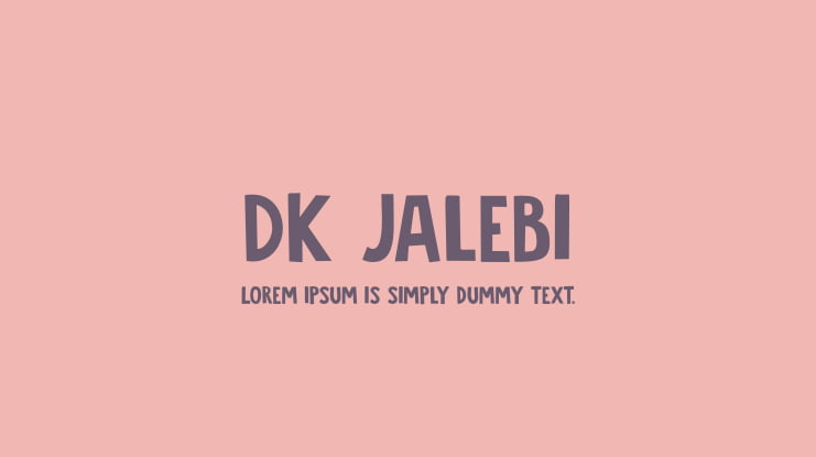DK Jalebi Font