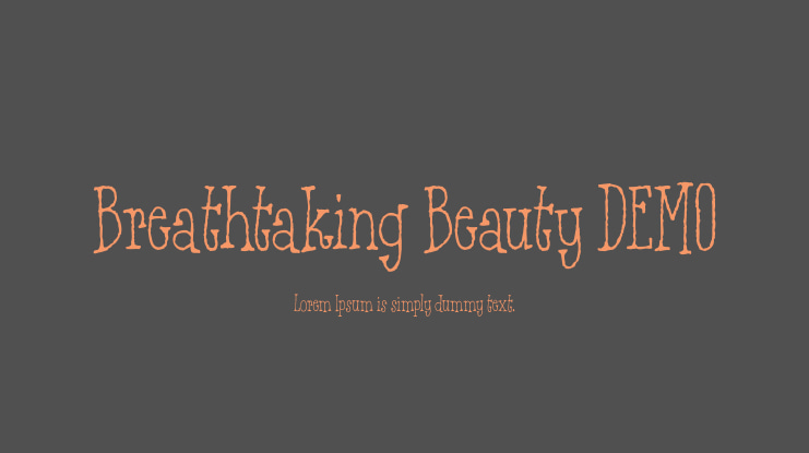 Breathtaking Beauty DEMO Font