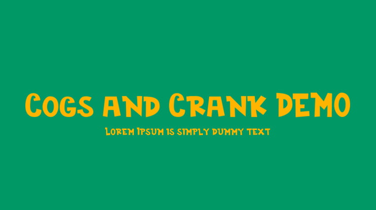 Cogs and Crank DEMO Font