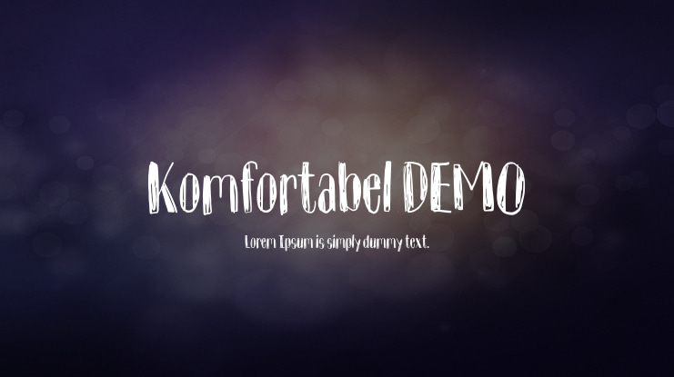 Komfortabel DEMO Font