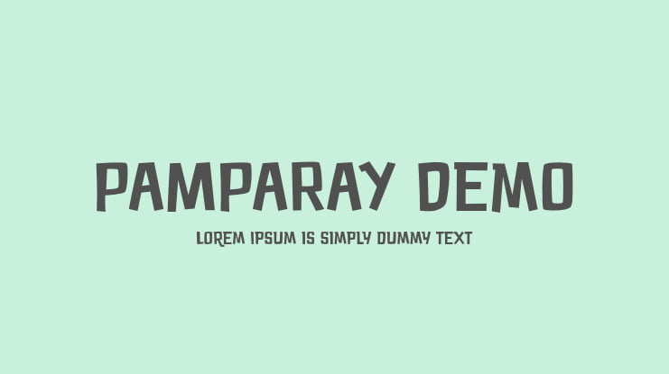 PAMPARAY Demo Font