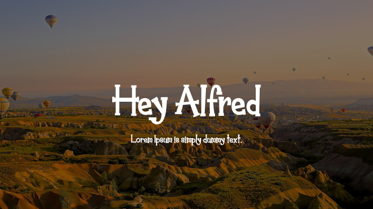 Hey Alfred Font Family