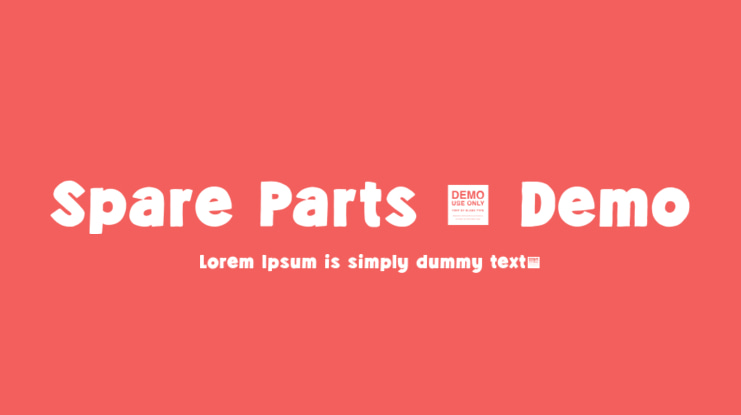 Spare Parts - Demo Font