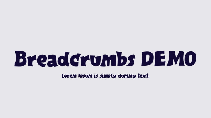 Breadcrumbs DEMO Font