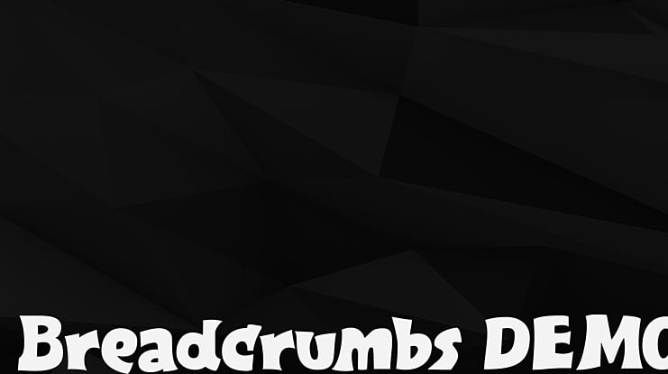 Breadcrumbs DEMO Font