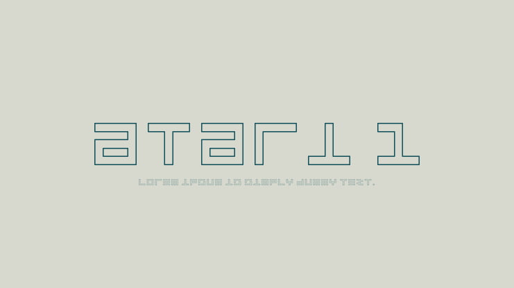 Atari 1 Font