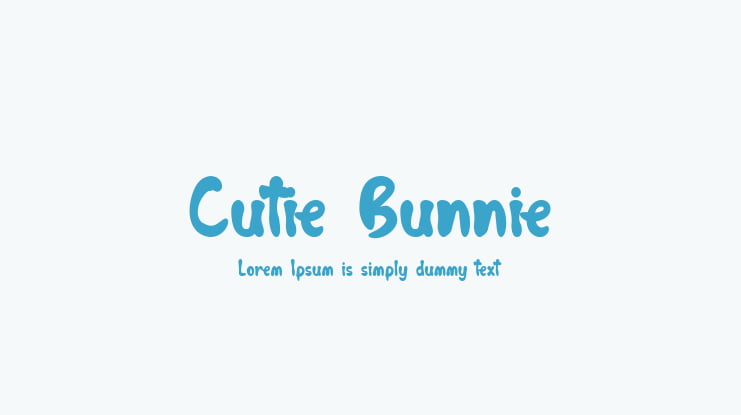Cutie Bunnie Font