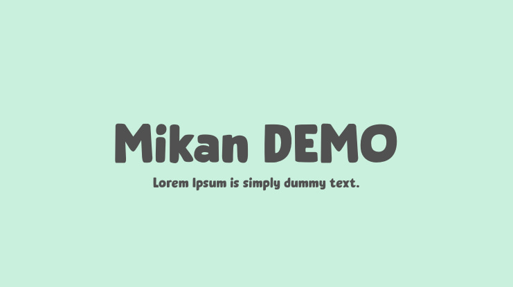 Mikan DEMO Font