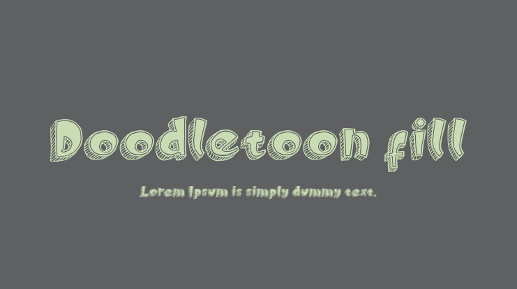 Doodletoon fill Font