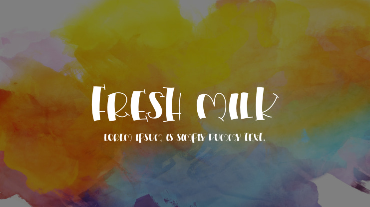 Fresh Milk Font